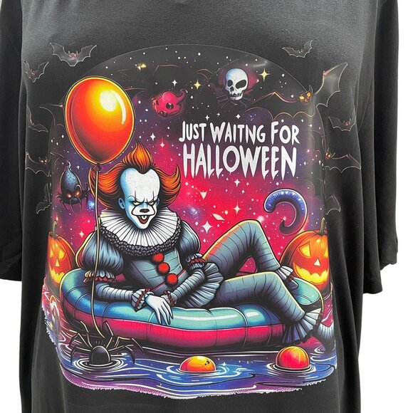 Halloween Creepy Clown Graphic Shirt Oversized Spooky Horror Goth Grunge  XL - Picture 6 of 8